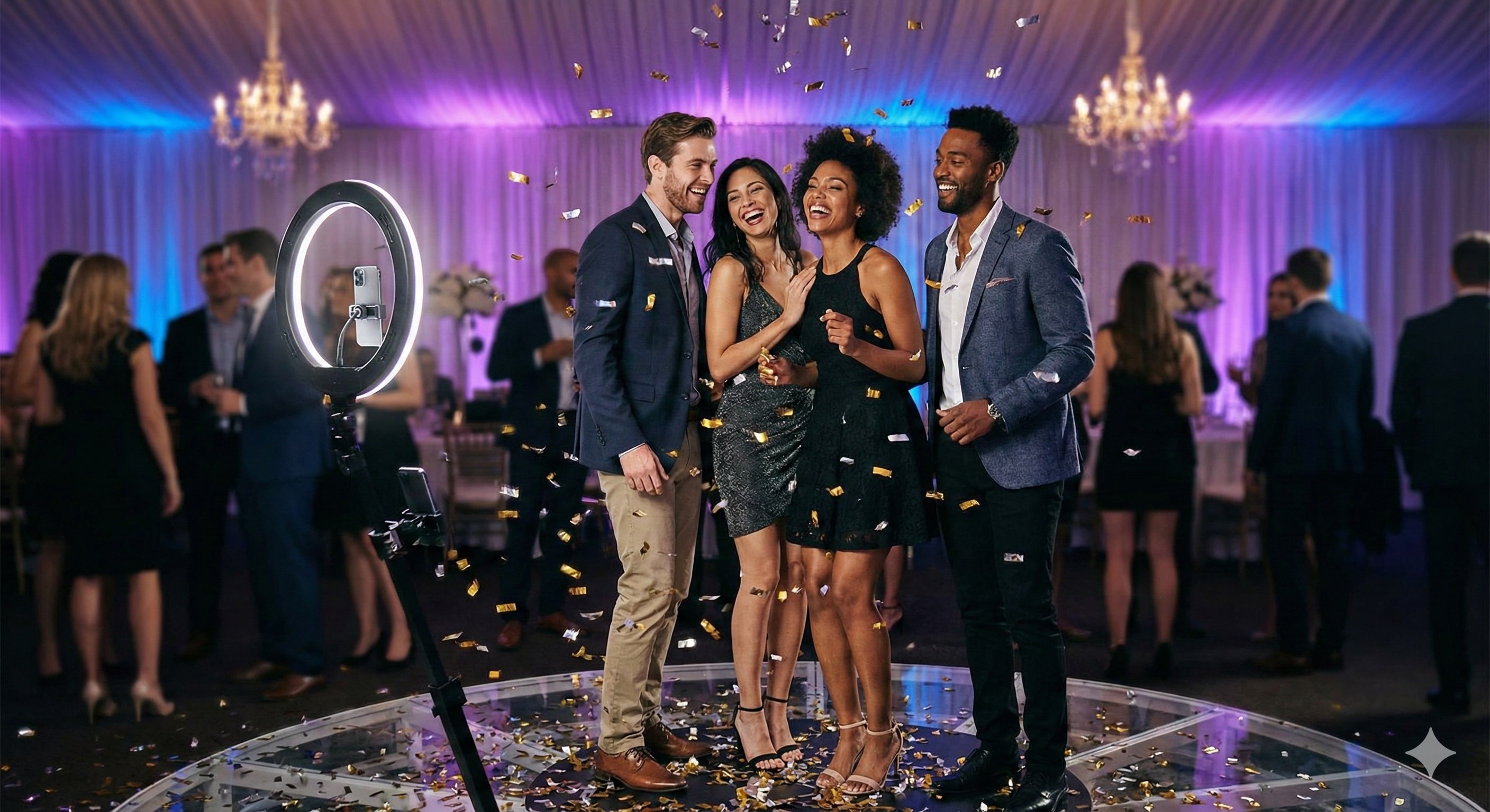 360 photo booth rental for Tampa weddings and events